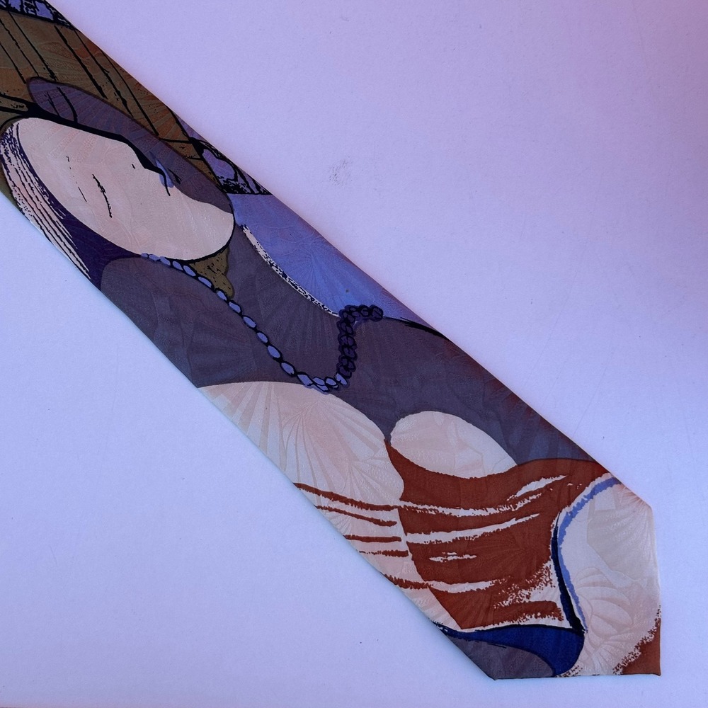 Picasso The Dream 1988 Silk Tie Mens Le Reve Art Masterpiece Lavender Brown 4"